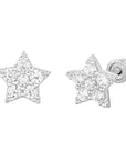 14k Gold Star Shaped Stud Earrings