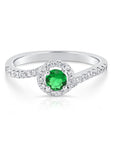 CZ Solitaire Birthstone Ring, Engagement Style in