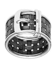 Belt Buckle Rings in Sterling Silver