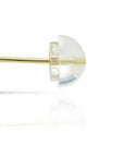 14K Yellow Gold Ball Stud Earrings, Silicone Covered Gold Push Backings (Unisex)