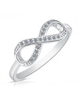Sterling Silver Infinity Simulated Diamond Ring