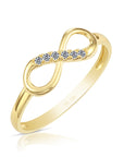 10K Yellow Gold Dainty Infinity Ring