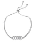 CZ Infinity Bracelet in Sterling Silver