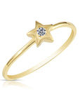 10k Yellow Gold Dainty Star Ring