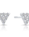 CZ Tiny Triangle Stud Earrings in Sterling Silver