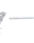 CZ Tiny Triangle Stud Earrings in Sterling Silver