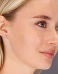 CZ Tiny Triangle Stud Earrings in Sterling Silver