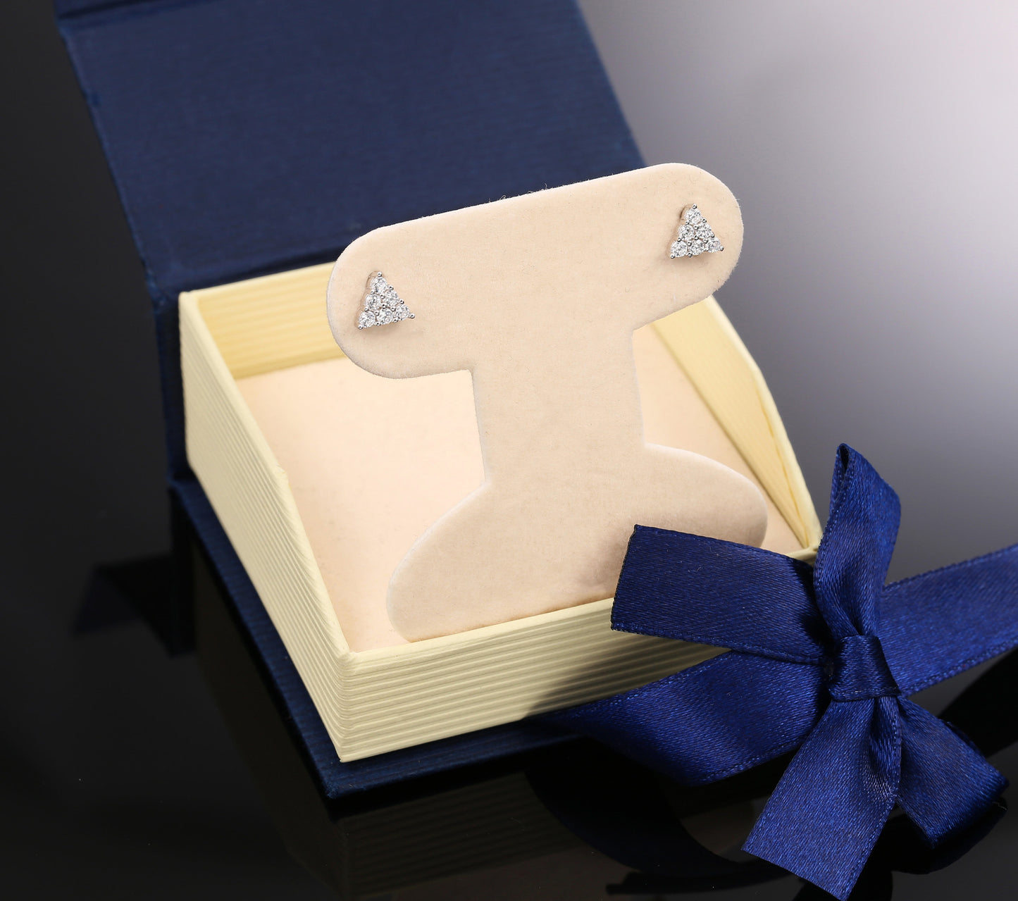 Sterling Silver Tiny Triangle Stud Earrings