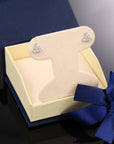 CZ Tiny Triangle Stud Earrings in Sterling Silver
