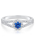 CZ Birthstone Solitaire Ring in Sterling Silver