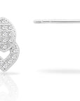 CZ Double Teardrop Stud Earrings in Sterling Silver
