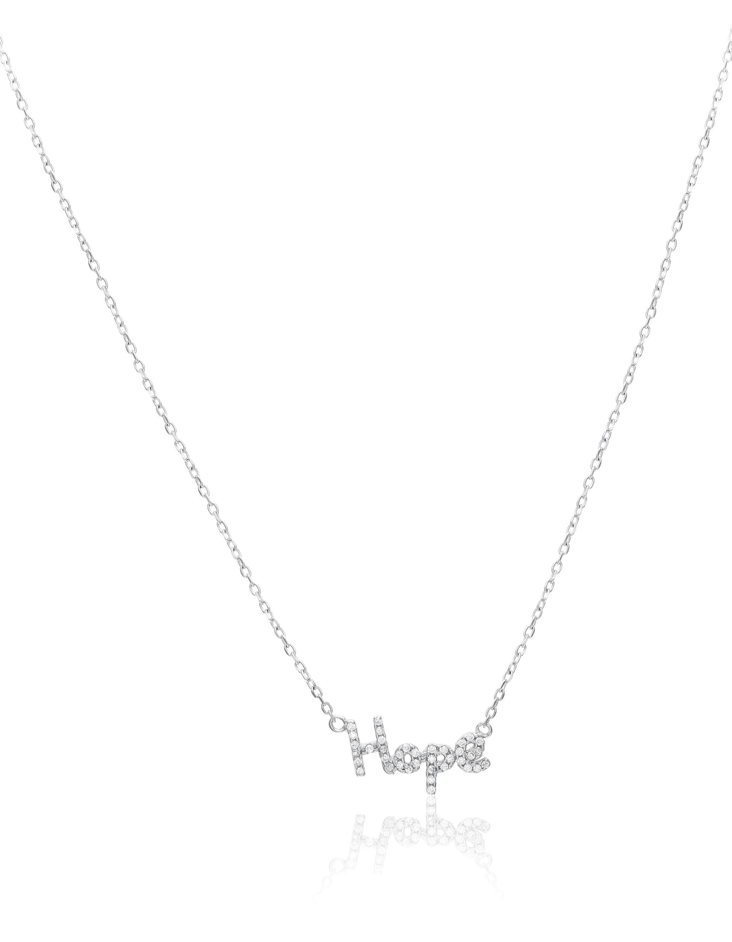 Sterling Silver HOPE Necklace