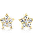14k Gold Star Shaped Stud Earrings