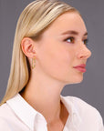 14k Yellow Gold Textured Hoop Earrings, The Spiral Collection