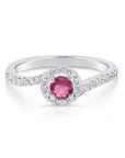 CZ Solitaire Birthstone Ring, Engagement Style in