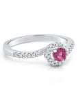 CZ Solitaire Birthstone Ring, Engagement Style in