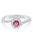 CZ Solitaire Birthstone Ring, Engagement Style in