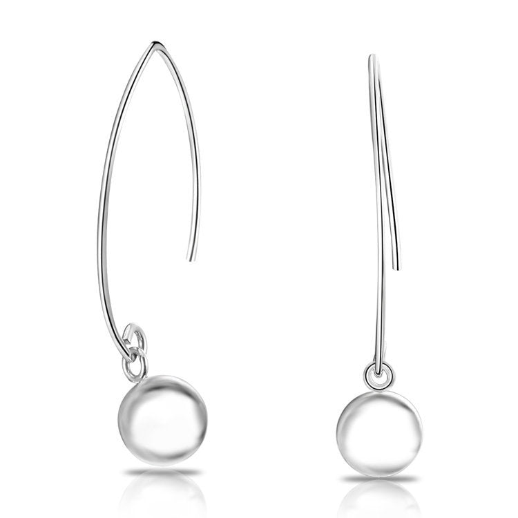 Sterling Silver Dangle Ball Drop Earring