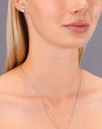 CZ Triangle Necklace in Sterling Silver