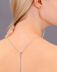 CZ Triangle Necklace in Sterling Silver