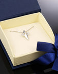 Cross Charm Necklace in Sterling Silver