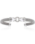 Sterling Silver Jaguar Cuff Italian Bracelet, Fits 7-8in