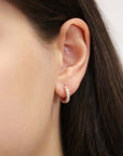 Sterling Silver Small Huggie Hoop Earrings, Available in 3 Colors