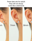 10k Yellow Gold Solitaire Screwback Stud Earrings