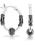 Bali Style Small Hoop Earrings in