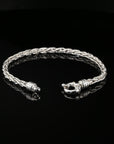 Thin Byzantine Chain Bracelet, Chainmail Jewelry in , 8.5", Unisex in Sterling Silver