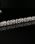 Byzantine Chain Bracelet, Chainmail Jewelry in , 8.75", Unisex in Sterling Silver