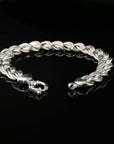 Byzantine Chain Flat Bracelet, Chainmail Jewelry in , 9", Unisex in Sterling Silver