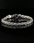 Byzantine Chain Bracelet in , Lobster Lock, 8.75" Unisex in Sterling Silver