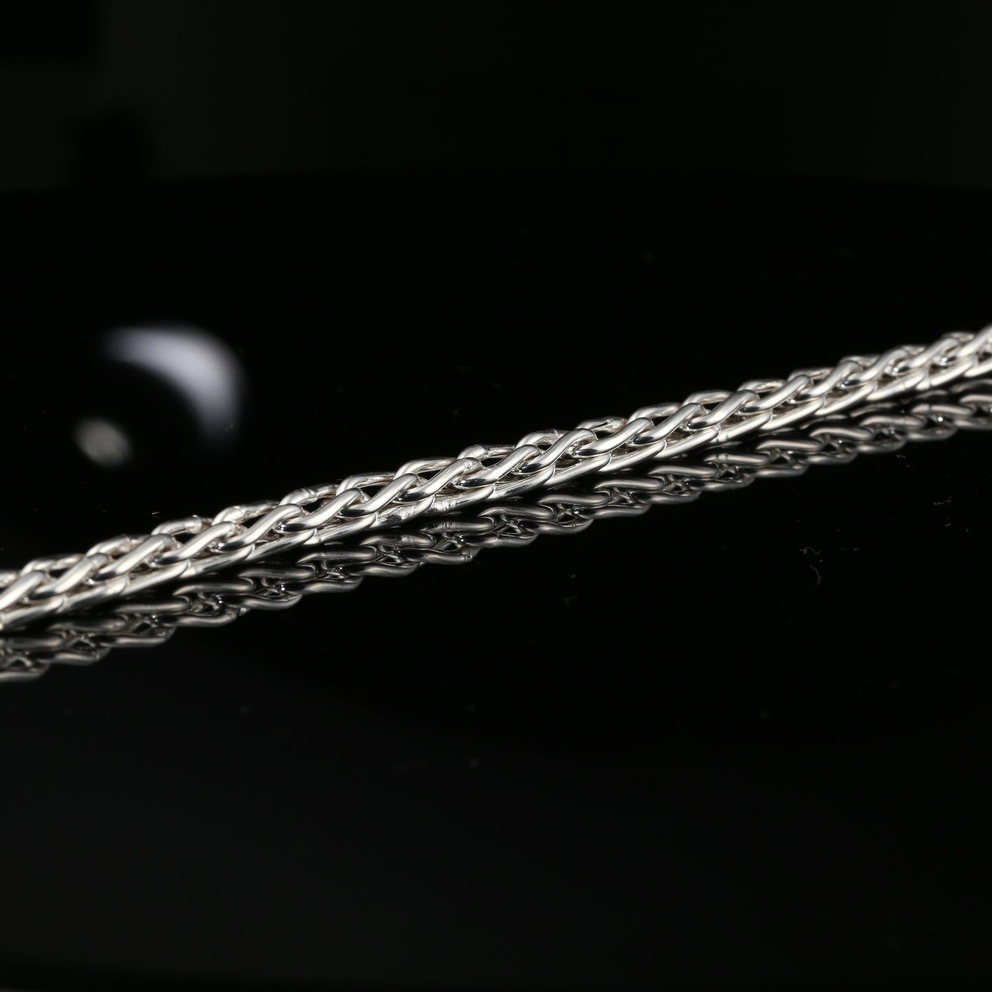 Byzantine Chain Bracelet in Sterling Silver, Lobster Lock, 8.75" Unisex