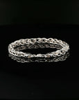 Handmade Byzantine Chain Bracelet with S-Hook Clasp, 8", Unisex in Sterling Silver