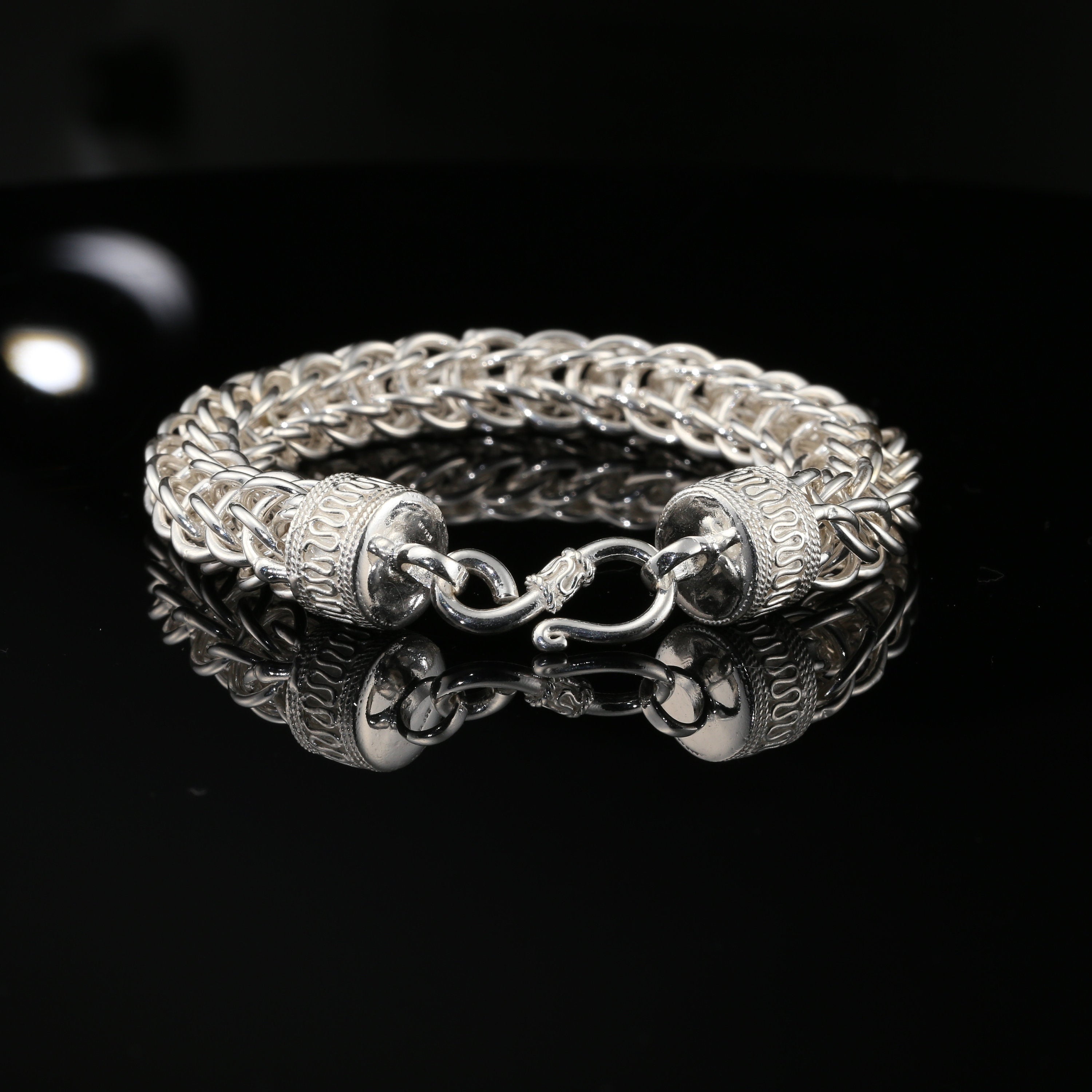 Byzantine Chain Bracelet with S-Hook Clasp, 8