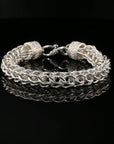 Byzantine Chain Bracelet with S-Hook Clasp, 8.25", Unisex in Sterling Silver