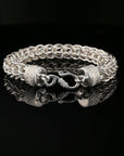 Byzantine Chain Bracelet with S-Hook Clasp, 8.25", Unisex in Sterling Silver