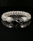 Byzantine Chain Bracelet with S-Hook Clasp, 8.25", Unisex in Sterling Silver