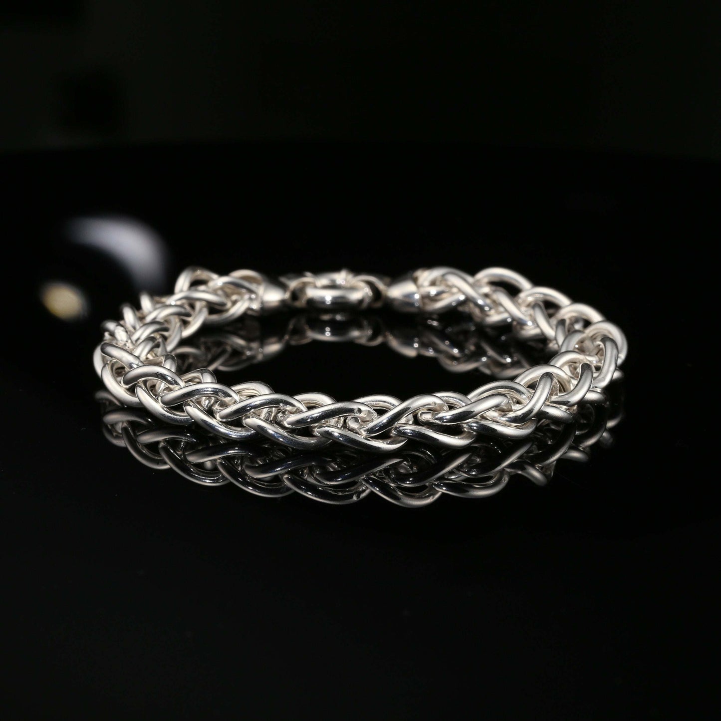 Sterling Silver Byzantine Chain Bracelet, 8", Unisex