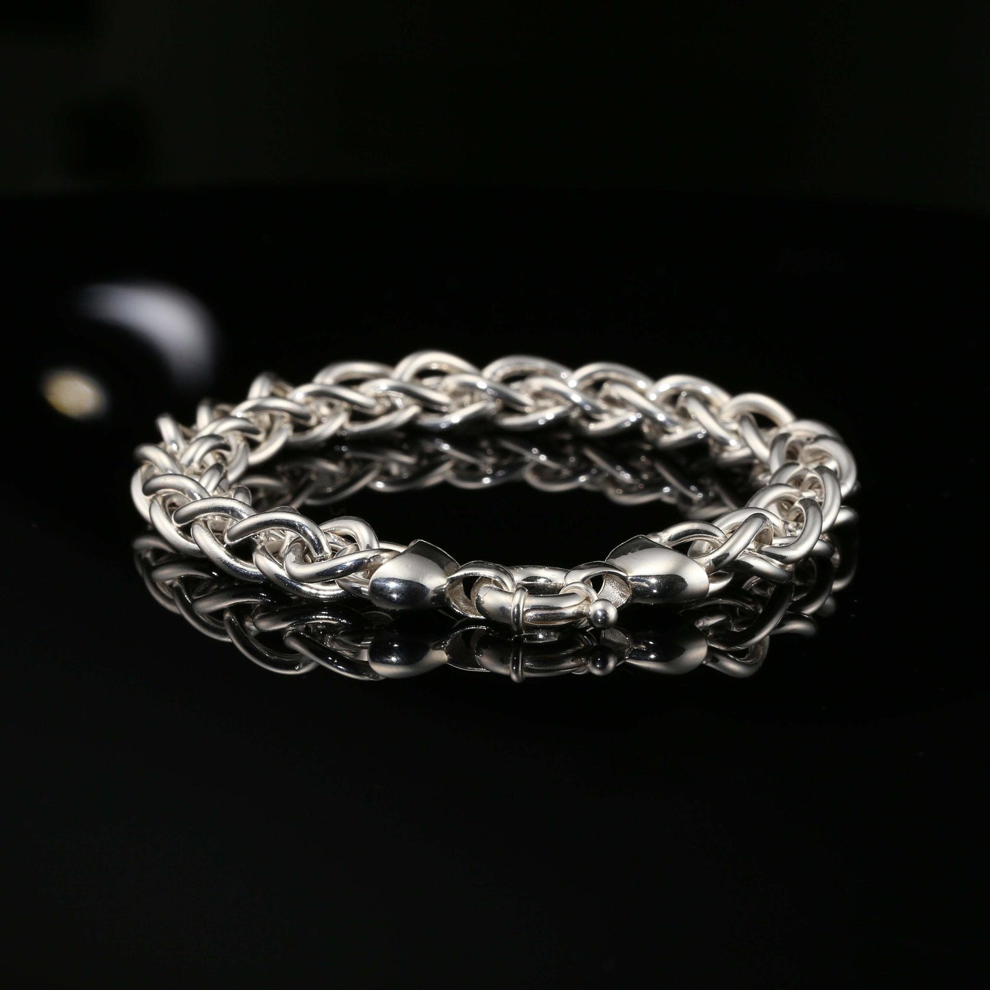 Sterling Silver Byzantine Chain Bracelet, 8", Unisex