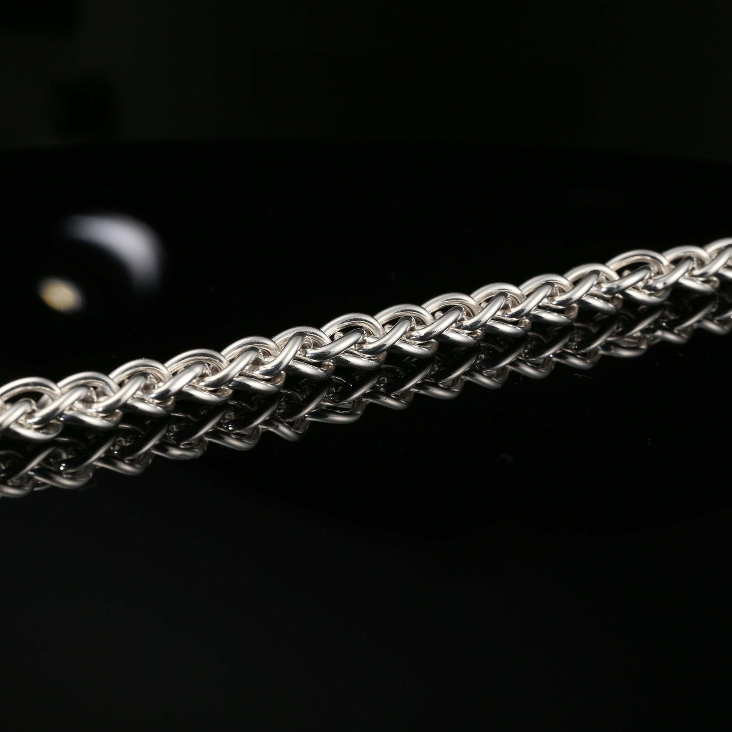 Sterling Silver Byzantine Chain Bracelet, 8", Unisex