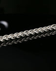 Byzantine Chain Bracelet, 8", Unisex in Sterling Silver