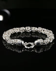 Byzantine Chain Bracelet, 8.25", Unisex in Sterling Silver