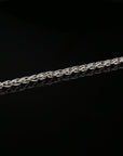 Byzantine Chain Thin Bracelet, 8.5", Unisex in Sterling Silver