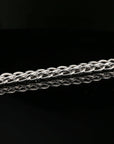 Byzantine Chain Bracelet with Hook Clasp in , 8", Unisex in Sterling Silver
