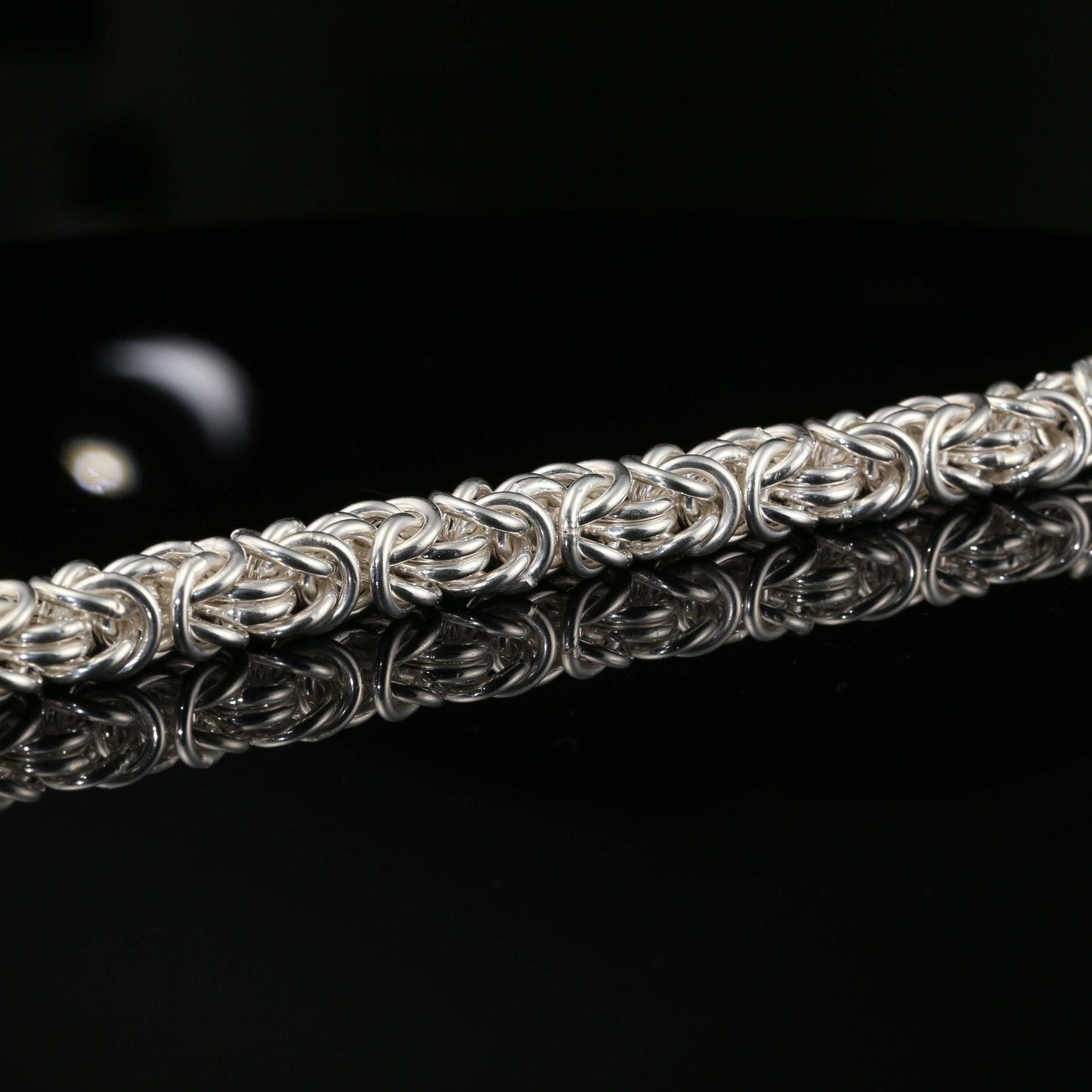 Byzantine Chain Bracelet with S-Hook Clasp in Sterling Silver, 8.75" Unisex