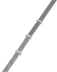 CZ Three Station Italian Bracelet in , Handmade with a Secure Lobster Lock, (7.5") in Sterling Silver