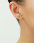 14k Yellow Gold Classic Ball Stud, Single Earring, Pushback (Unisex)