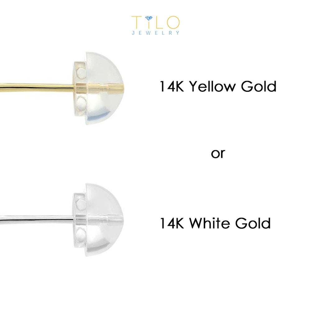 14k Gold Silicone Replacement Backings